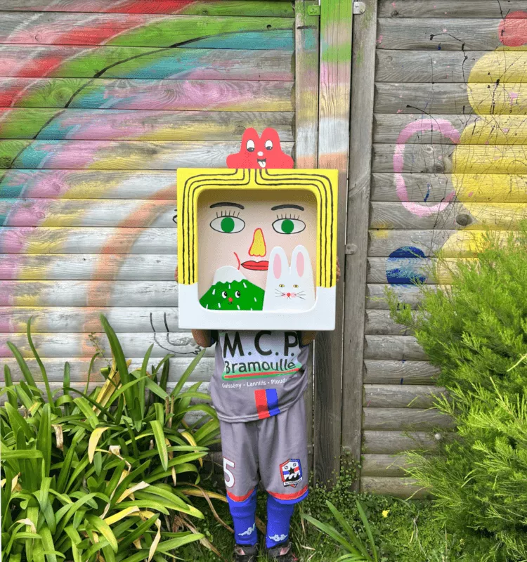 Wearable portrait frame, one-off piece